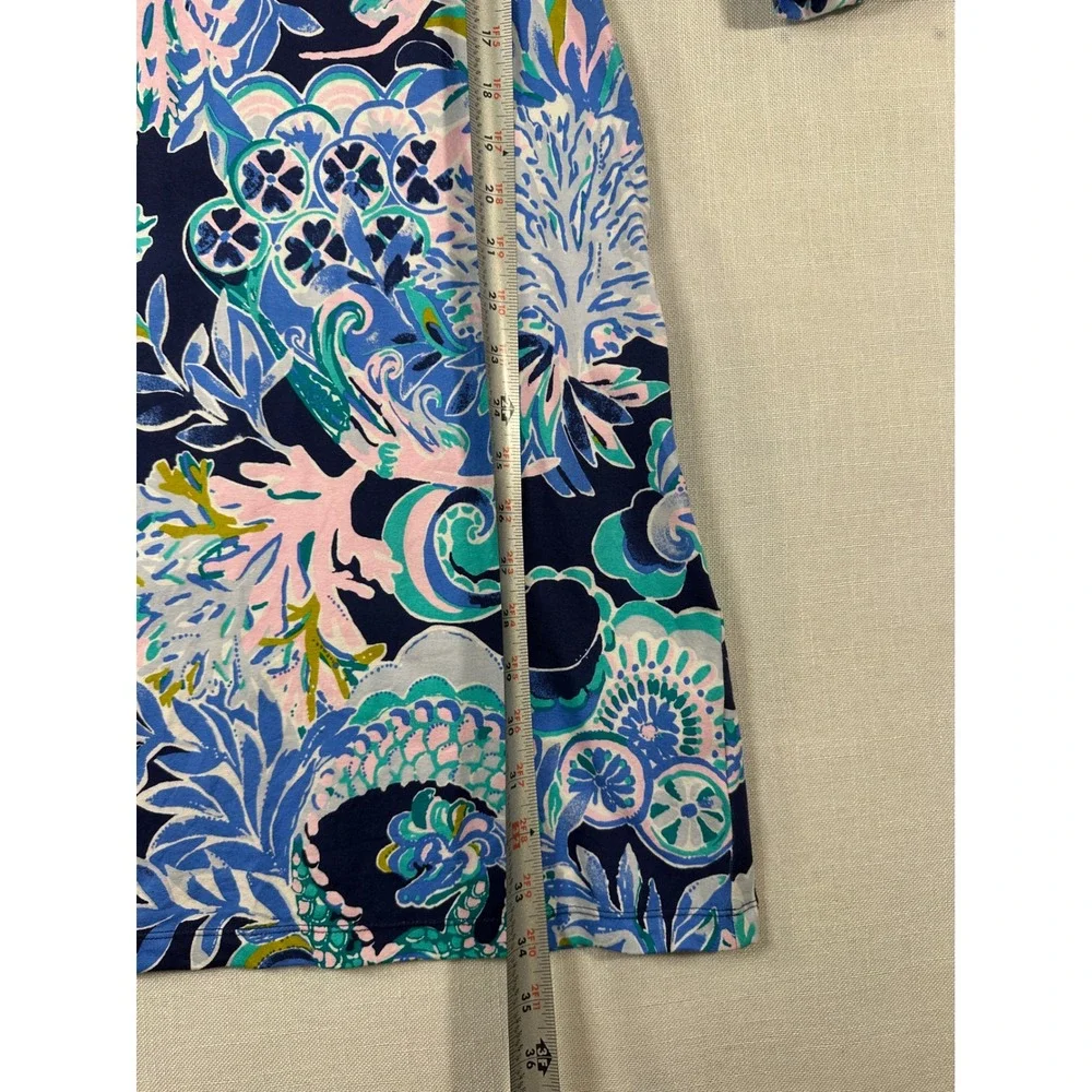 Lilly‎ Pulitzer Hollee Dress Mermaid in the Shade Navy Blue Pink XS